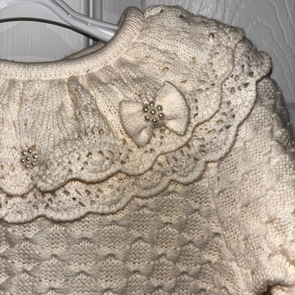 Sarah Louise Knitted Dress in Ivory​ - Picture 2 of 8